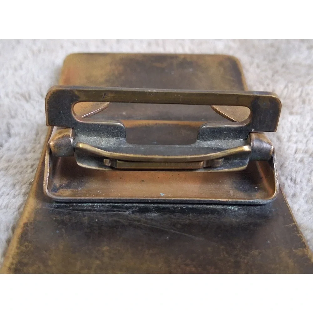 Vintage 1940s FFA Future Farmers of America Brass Belt Buckle Invisible Clamp